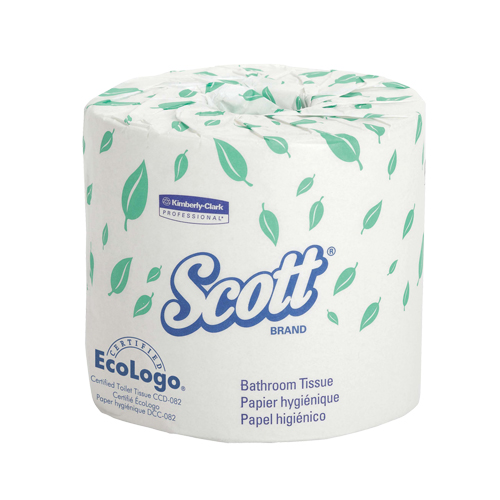 Scott&reg; Toilet Paper, 1 Ply, 550 Sheets/Roll, 403' Length, White Dufferin Supply