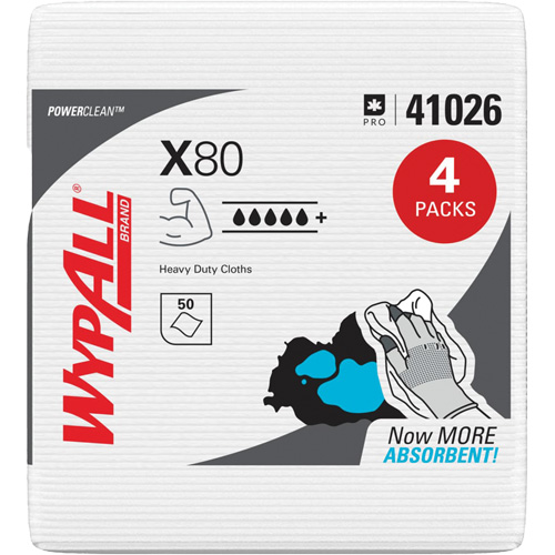 X80 Wipers, Heavy-Duty, 12-1/2" L x 12" W Dufferin Supply