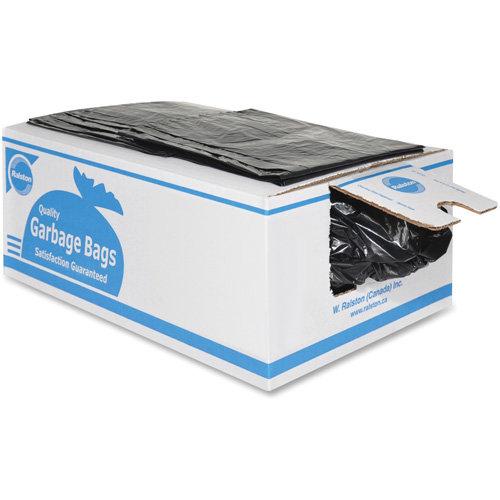 Industrial Garbage Bags, Strong, 36" W x 26" L, 0.85 mils, Black Dufferin Supply