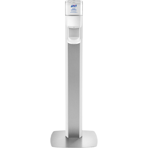 Messenger ES6 Silver Panel Floor Stand with Dispenser Dufferin Supply