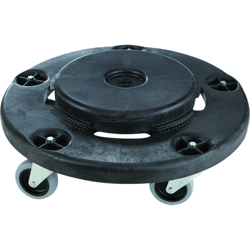 Socle roulant silencieux Brute, Poly&eacute;thyl&egrave;ne, Noir, Convient aux contenants 26-1/2" dia. Dufferin Supply