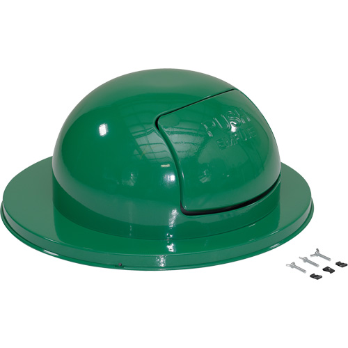 Couvercle pour baril &agrave; d&eacute;chets, Couvercle bomb&eacute;, M&eacute;tal, Convient aux contenants 23-1/2" dia. Dufferin Supply