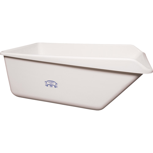 Bac de rangement avec rebord inclin&eacute;, Plastique, Blanc Dufferin Supply