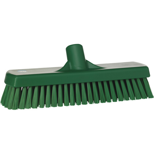 Brosse &agrave; r&eacute;curer pour planchers et murs, Crins Ferme, 12", Polyester, Vert Dufferin Supply