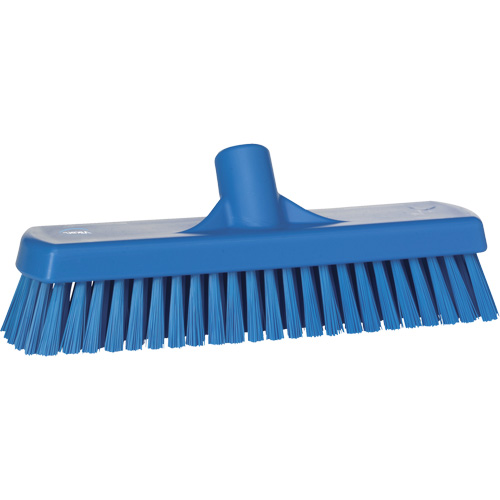 Deck & Wall Scrub Brush, Stiff Bristles, 12", Polyester, Blue Dufferin Supply