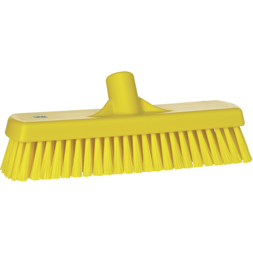 Deck & Wall Scrub Brush, Stiff Bristles, 12", Polyester, Yellow Dufferin Supply