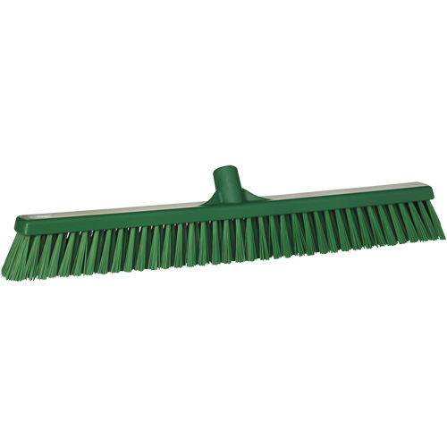 Balai-brosse &agrave; soies combin&eacute;es, Crins Cors&eacute;/Fin, 24", Polyester, Vert Dufferin Supply