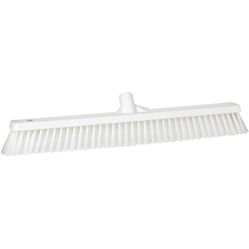Balai-brosse &agrave; soies combin&eacute;es, Crins Cors&eacute;/Fin, 24", Polyester, Blanc Dufferin Supply