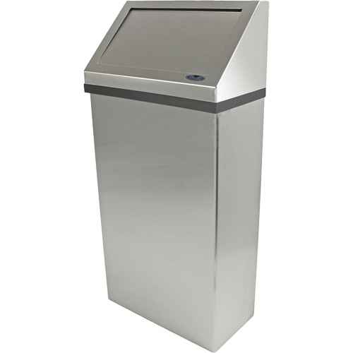 Wall Mounted Waste Receptacle, Stainless Steel, 13.2 US gal. Dufferin Supply