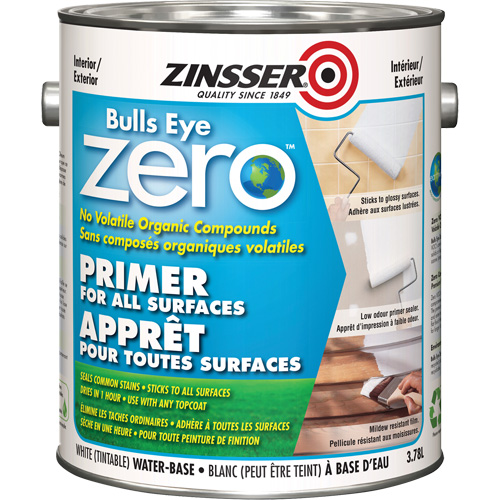 Appr&ecirc;t &agrave; faible teneur en COV Bulls Eye Zero, 3,78 L, Gallon, Blanc teintable Dufferin Supply