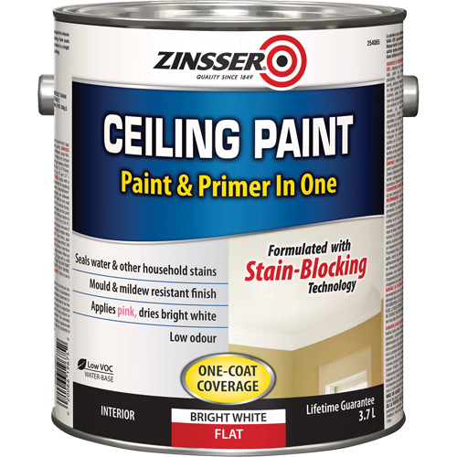 Peinture et appr&ecirc;t pour plafond en un seul produit, Blanc, Tr&egrave;s mat, 3,78 L, Gallon Dufferin Supply