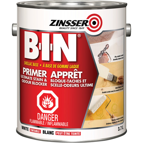 Appr&ecirc;t-scellant &agrave; base de gomme-laque B-I-N, 3,7 L, Gallon, Blanc teintable Dufferin Supply
