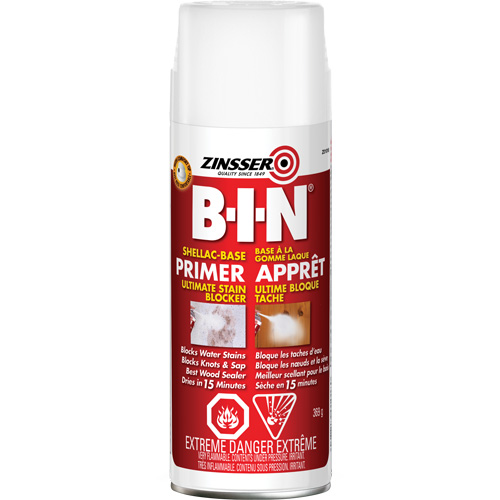 Appr&ecirc;t-scellant &agrave; base de gomme-laque B-I-N, 369 g, Canette a&eacute;rosol, Blanc Dufferin Supply