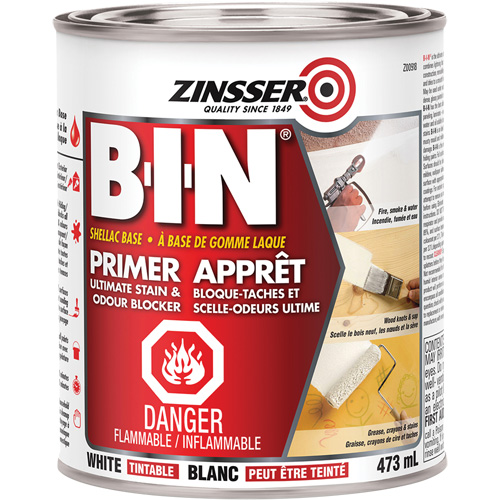B-I-N&reg; Shellac-Base Sealer Primer, 473 ml, Can, Tintable White Dufferin Supply