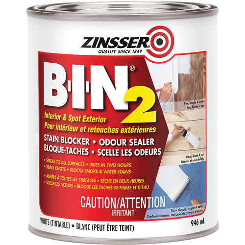 Appr&ecirc;t B-I-N 2, Blanc, Tr&egrave;s mat, 946 ml, Canette Dufferin Supply