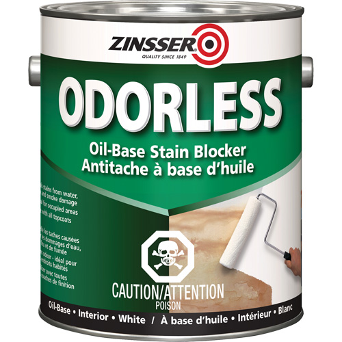 Appr&ecirc;t inodore &agrave; base d'huile qui bloque les taches, Blanc, Tr&egrave;s mat, 3,78 L, Gallon Dufferin Supply