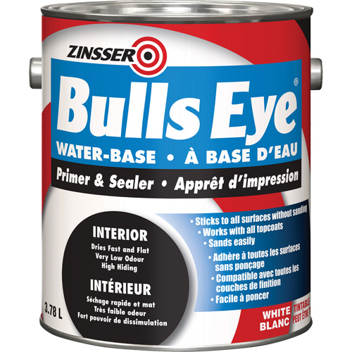 Appr&ecirc;t &agrave; base d'eau Bulls Eye, 3,78 L, Gallon, Blanc Dufferin Supply
