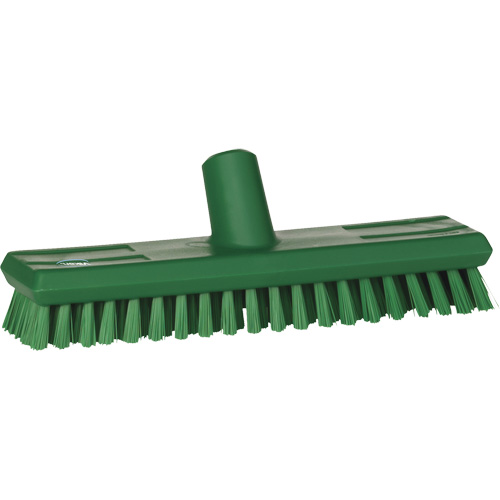 Water-Fed Deck Scrub Brush, X-Coarse Bristles, 10-3/4", Polyester, Green Dufferin Supply