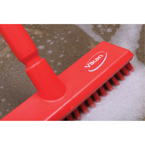 Water-Fed Deck Scrub Brush, X-Coarse Bristles, 10-3/4", Polyester, Green Dufferin Supply