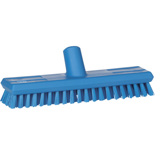 Water-Fed Deck Scrub Brush, X-Coarse Bristles, 10-3/4", Polyester, Blue Dufferin Supply