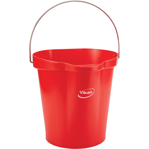 Food Hygiene Bucket, Red, 3 US gal. Dufferin Supply