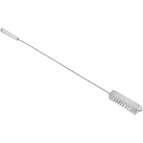Brosse avec manche flexible, Soies Moyen, Longueur de 36", Blanc Dufferin Supply