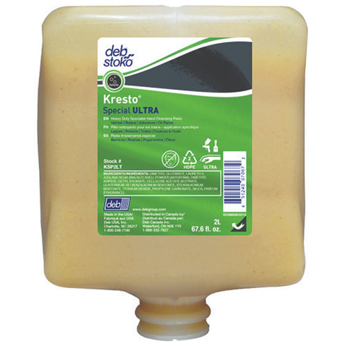Recharge de nettoyant pour les mains Kresto Special Ultra, P&acirc;te, 2 L, Cartouche en plastique, Fraîcheur Dufferin Supply