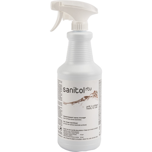 D&eacute;sinfectant et assainissant concentr&eacute; Sanitol, 950 ml, Bouteille &agrave; g&acirc;chette Dufferin Supply