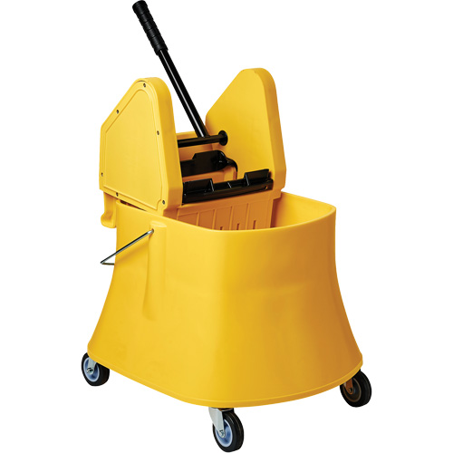Champ Bucket & Wringer Combo, Down Press, 7.5 US Gal. (30 Quarts), Yellow Dufferin Supply