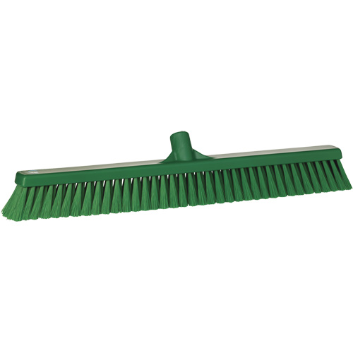 T&ecirc;te de balai-brosse pour petites particules, Crins Fin, 24", Polyester, Vert Dufferin Supply