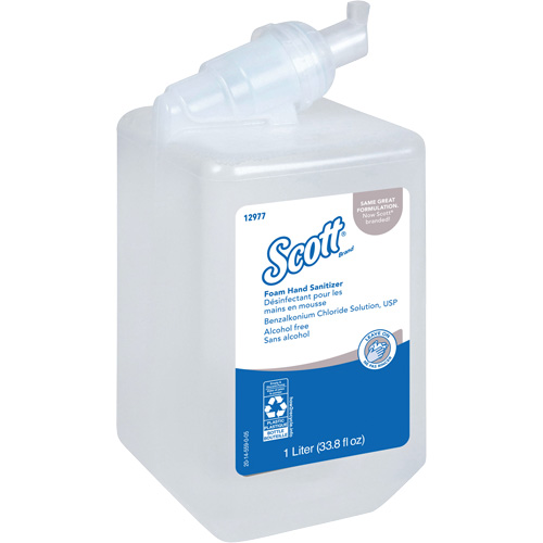 D&eacute;sinfectant en mousse sans alcool pour les mains Essential de Scott, 1000 ml, Cartouche de recharge, 0% alcool Dufferin Supply