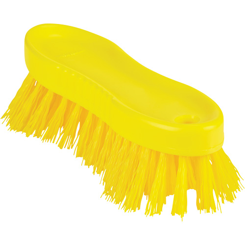 ColorCore Hand Brush, Stiff Bristles, 6" Long, Yellow Dufferin Supply