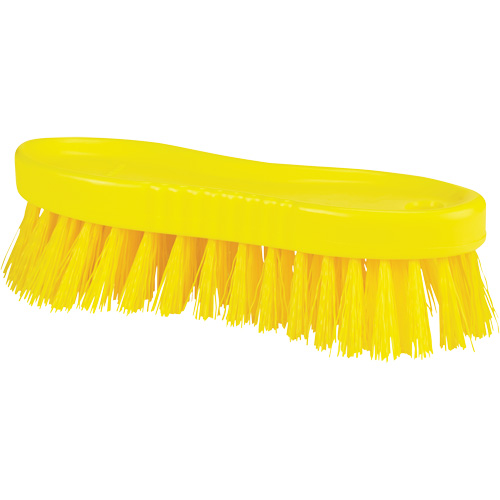 ColorCore Hand Brush, Stiff Bristles, 6" Long, Yellow Dufferin Supply