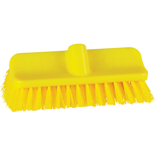 ColorCore High-Low Brush, Stiff Bristles, 10" Long, Yellow Dufferin Supply
