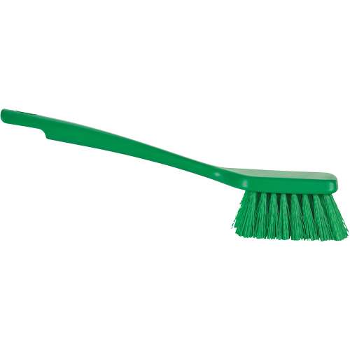 ColorCore Short Handle Brush, Stiff Bristles, 12" Long, Green Dufferin Supply