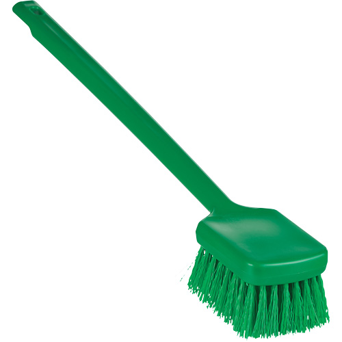 ColorCore Long Handle Brush, Stiff Bristles, 20" Long, Green Dufferin Supply