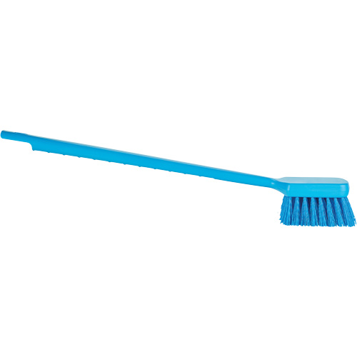 ColorCore Long Handle Brush, Stiff Bristles, 20" Long, Blue Dufferin Supply