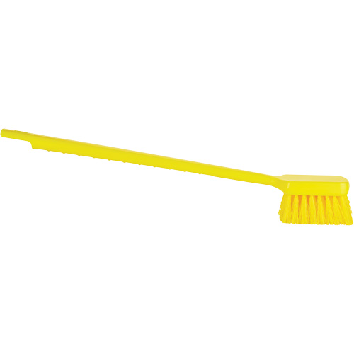 ColorCore Long Handle Brush, Stiff Bristles, 20" Long, Yellow Dufferin Supply