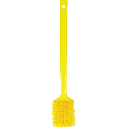 ColorCore Long Handle Brush, Stiff Bristles, 20" Long, Yellow Dufferin Supply