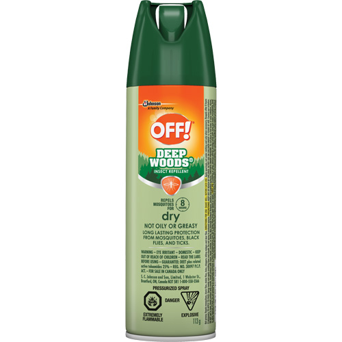 OFF! Deep Woods&reg; Insect Repellent, 25% DEET, Aerosol, 113 g Dufferin Supply