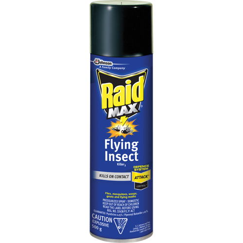 Insecticide contre les insectes volants Raid Max, 500 g, Canette a&eacute;rosol, &agrave; base de solvant Dufferin Supply