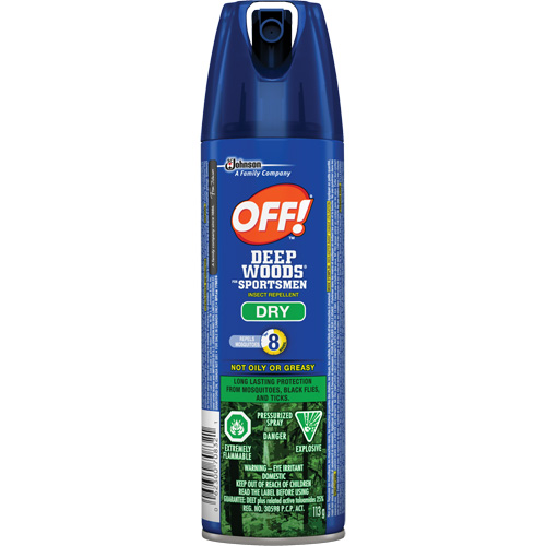 OFF! Deep Woods&reg; for Sportsmen Dry Insect Repellent, 30% DEET, Aerosol, 113 g Dufferin Supply