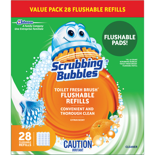Recharge de tampons pour la brosse pour cuvettes Scrubbing Bubbles Fresh Brush, Recharge Dufferin Supply