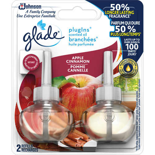 Glade&reg; PlugIns&reg; Scented Oil Refills, Apple Cinnamon, Cartridge Dufferin Supply