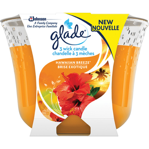 Chandelle &agrave; trois m&egrave;ches Glade, Brise exotique Dufferin Supply