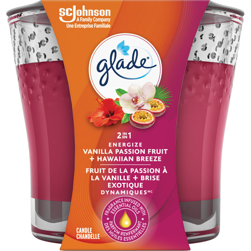 Chandelle 2-en-1 Glade, Brise exotique et fruit de la passion &agrave; la vanille Dufferin Supply