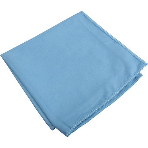 Chiffons sp&eacute;cialis&eacute;s pour vitres et miroirs, Microfibre, Bleu Dufferin Supply