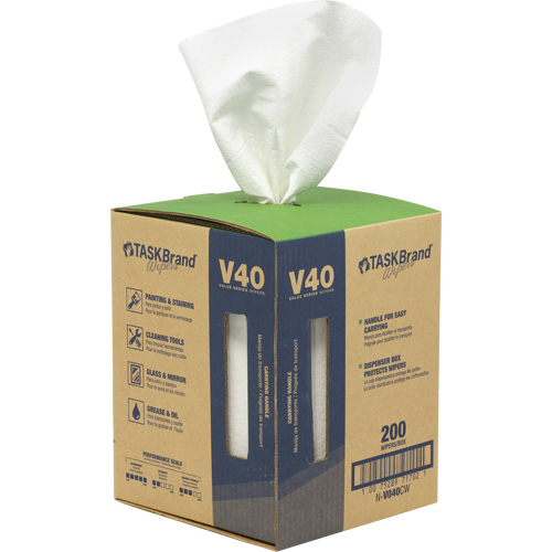 Essuie-tout de s&eacute;rie de qualit&eacute; V40 TaskBrand, Tout usage, 12" lo x 10" la Dufferin Supply
