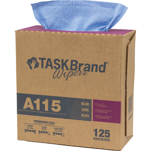 Chiffons &agrave; haut rendement A115 TaskBrand, Robuste, 16-3/4" lo x 12" la Dufferin Supply