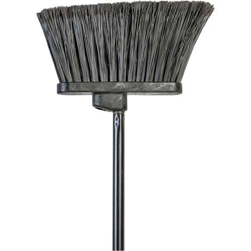 Angled Broom with Metal Handle, 48" Long Dufferin Supply